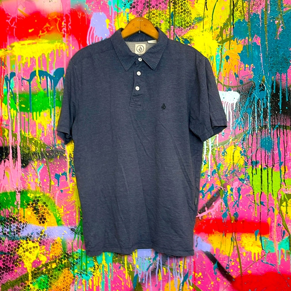 Volcom Polo Men’s Medium Heather Navy Blue